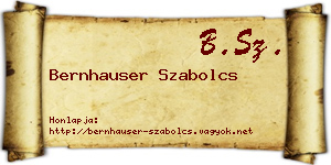 Bernhauser Szabolcs névjegykártya